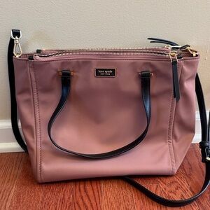 Kate Spade Mauve and Black Tote Bag